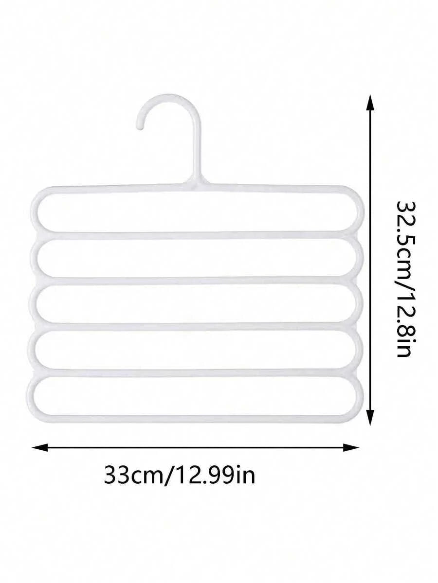 12/10/8/4/3/1pc Space-Saving 5-Tier Plastic Pants Rack, Storage Rack, Closet Organizer For Pants, Skirts, Wardrobe Storage And Balcony Drying, For Skirts, Scarves, Home Storage, Home Organization Accessories